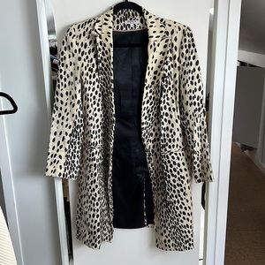 Emerson Fry lined linen leopard print blazer